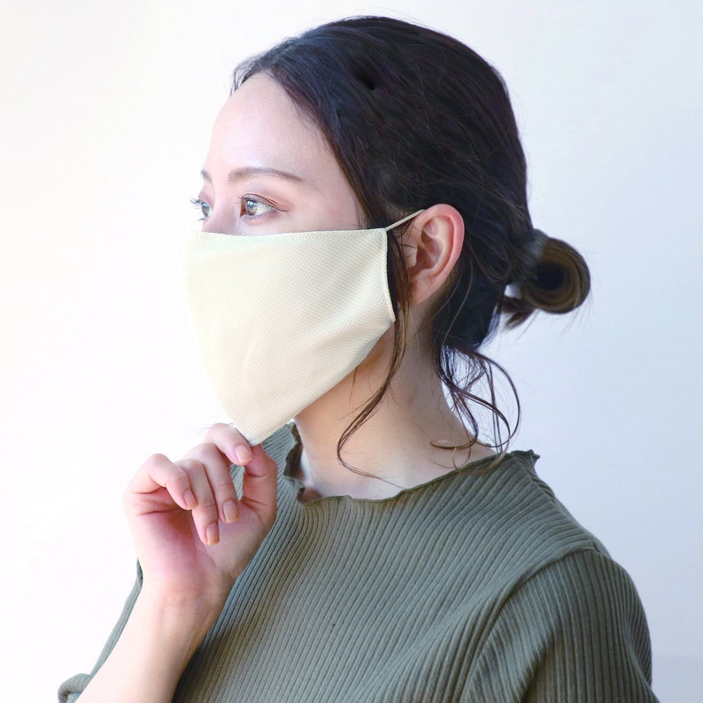 UPF 50 Silk Face Mask for Delicate Skin Cream or Sand Etsy