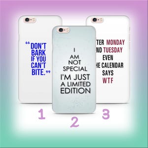 Funny Quote B5 Phone Case Cover For Apple iPhone 5 SE 2020 2022 6 7 8 X Xs XR MaX PLuS Models Crazy Random Cute Amusing Meme Text