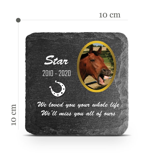 Customizable Pet Memorial Plate Plaque V9 For Cat Dog Horse Tombstone Grave Marker Custom Printed Personalized Stone Name Photo Date Memory