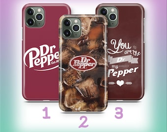 Dr Pepper B7 Phone Case Cover For Apple iPhone 11 12 13 14 15 16 e 17 Air PRO Plus Mini Max Model Fizzy Soda Pop Drink Cola Cherry Softdrink