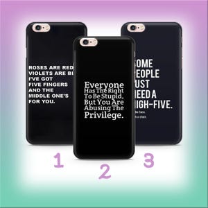 Funny Quote B7 Phone Case Cover For Apple iPhone 5 SE 2020 2022 6 7 8 X Xs XR MaX PLuS Models Crazy Random Cute Amusing Meme Text