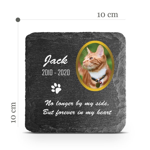 Customizable Pet Memorial Plate Plaque V8 For Cat Dog Horse Tombstone Grave Marker Custom Printed Personalized Stone Name Photo Date Memory