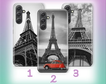 Funda para teléfono Torre Eiffel B3 para Samsung A14, A15, A16, A17, A25, A26, A33, A34, A35, A36, A53, A54, A55, A56, A72, A73 y más modelos París, Francia, amor