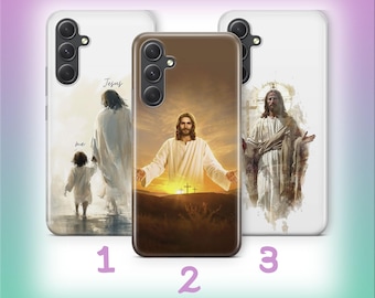 Jesus B3 Phone Case Cover For Samsung A14 A15 A16 A17 A25 A26 A33 A34 A35 A36 A53 A54 A55 A56 A72 A73 + More Models Lord Christ Holy Spirit