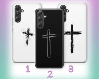 Crosses B3 Phone Case Cover For Samsung A14 A15 A16 A17 A25 A26 A33 A34 A35 A36 A53 A54 A55 A56 A72 A73 + More Models Cross Religious Theme