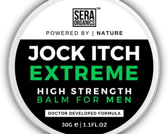 Men's Jock Itch Treatment | High Strength |  Antifungal Cream  -  All Natural Ingredients Handcrafted in Essex, UK by Sera Organics