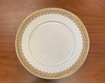 John Maddock Sons Dinner Plate CLYDE 1946 Oro dorado amarillo floral