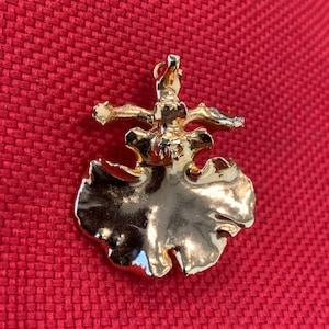 22K Gold Plated Vintage Orchid Brooch 1”