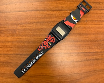 Vintage Star Wars Digital Watch: Darth Maul Phantom Menace Hologram