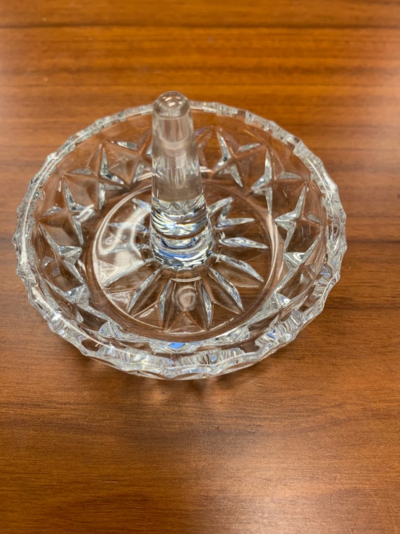 Silver and crystal jewelry dish