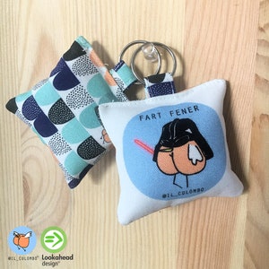 FART VENER Keychain, the Culombo® | Personalized illustrated cotton keychain