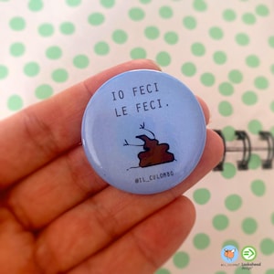 Magnet oder Pin mit Abbildung von FECI LE FECI, dem Culombo® • Kühlschrankmagnet, Pin •