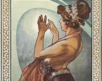 The North Star (from The Moon and the Stars) - Alphonse Mucha - PDF cross stitch DIGITAL pattern