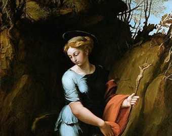 St. Margaret (1518) - Rafael Sanzio - PDF Cross Stitch DIGITAL Pattern