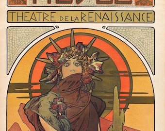 Medee, Sarah Bernhardt (1898) - Alphonse Mucha - PDF Cross Stitch DIGITAL Pattern