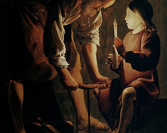 St. Joseph, The Carpenter (c.1635-1640) - Georges de la Tour - PDF Cross Stitch DIGITAL Pattern