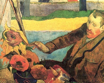 Van Gogh Painting Sunflowers (1888) - Paul Gauguin - PDF Cross Stitch DIGITAL Pattern