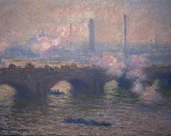 Waterloo Bridge (1903) - Claude Monet - PDF Cross Stitch DIGITAL Pattern
