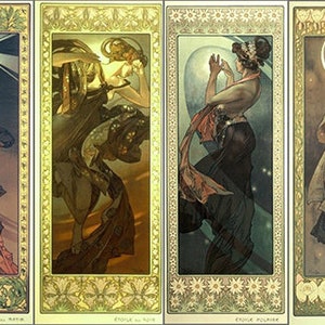 The Moon and the Stars - Alphonse Mucha - PDF Cross Stitch Pattern