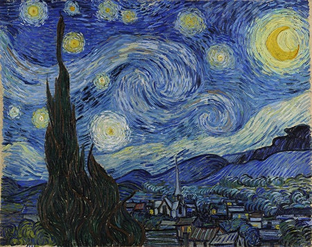 星月夜 (1889) - ヴィンセント・ヴァン・ゴッホ - PDF クロスステッチ