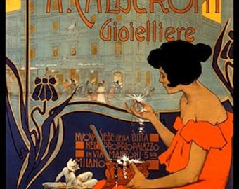 A. Calderoni Gioielliere (1898) - Adolpho Hohenstein - PDF Cross Stitch Pattern