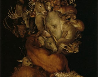 Earth (1570) - Giuseppe Arcimboldo - PDF Cross Stitch Pattern