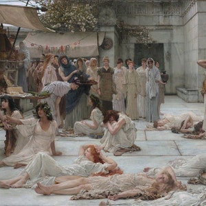 The Women of Amphissa (1887) - Sir Lawrence Alma-Tadema - PDF Cross Stitch DIGITAL Pattern