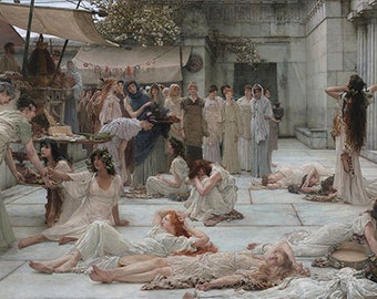 The Women of Amphissa (1887) - Sir Lawrence Alma-Tadema - PDF Cross Stitch DIGITAL Pattern