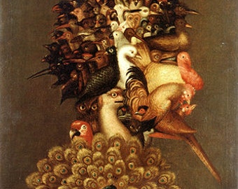Air (1566) - Giuseppe Arcimboldo - PDF Cross Stitch Pattern