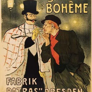 シガレット・ラ・ボエーム (1879) - テオフィル・スタインレン - PDF クロスステッチ デジタル パターン