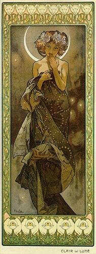Alphonse Mucha Moon and Stars - Etsy