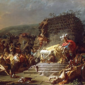 The Funeral of Patroclus (1778) - Jacques-Louis David - PDF Cross Stitch Pattern