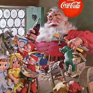 La pausa que refresca - Anuncio de Coca Cola de 1953 - Patrón DIGITAL de punto de cruz en PDF