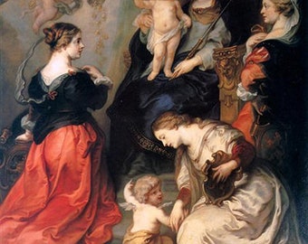 Theodoor Flanders and Brabant Honour Maria - Theodoor van Thulden - PDF Cross Stitch DIGITAL Pattern