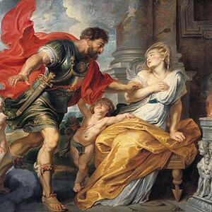 Mars and Rhea Silvia (1620) - Peter Paul Rubens - PDF Cross Stitch DIGITAL Pattern