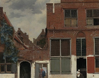 The Little Street (1658) - Johannes Vermeer - PDF Cross Stitch DIGITAL Pattern