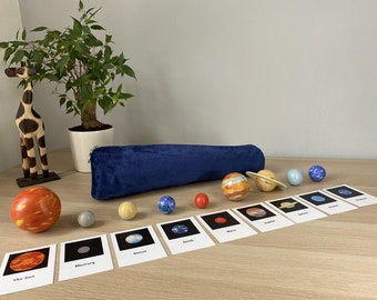 Hand painted Wooden Solar System Figures, Montessori Planets, Space toy, Montessori Educational Toy | Planets, Solar System model