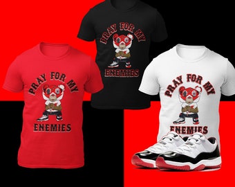 red jordan 11 shirt