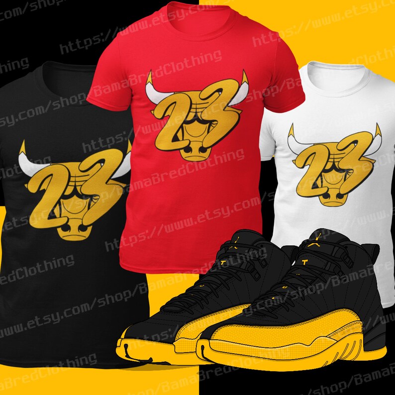 yellow and black jordan 12 shirt