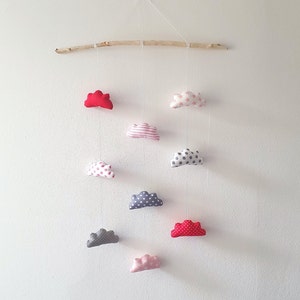Garland for children&#39;s room, decoration above the child&#39;s bed, decorative wall garland, cloud garland