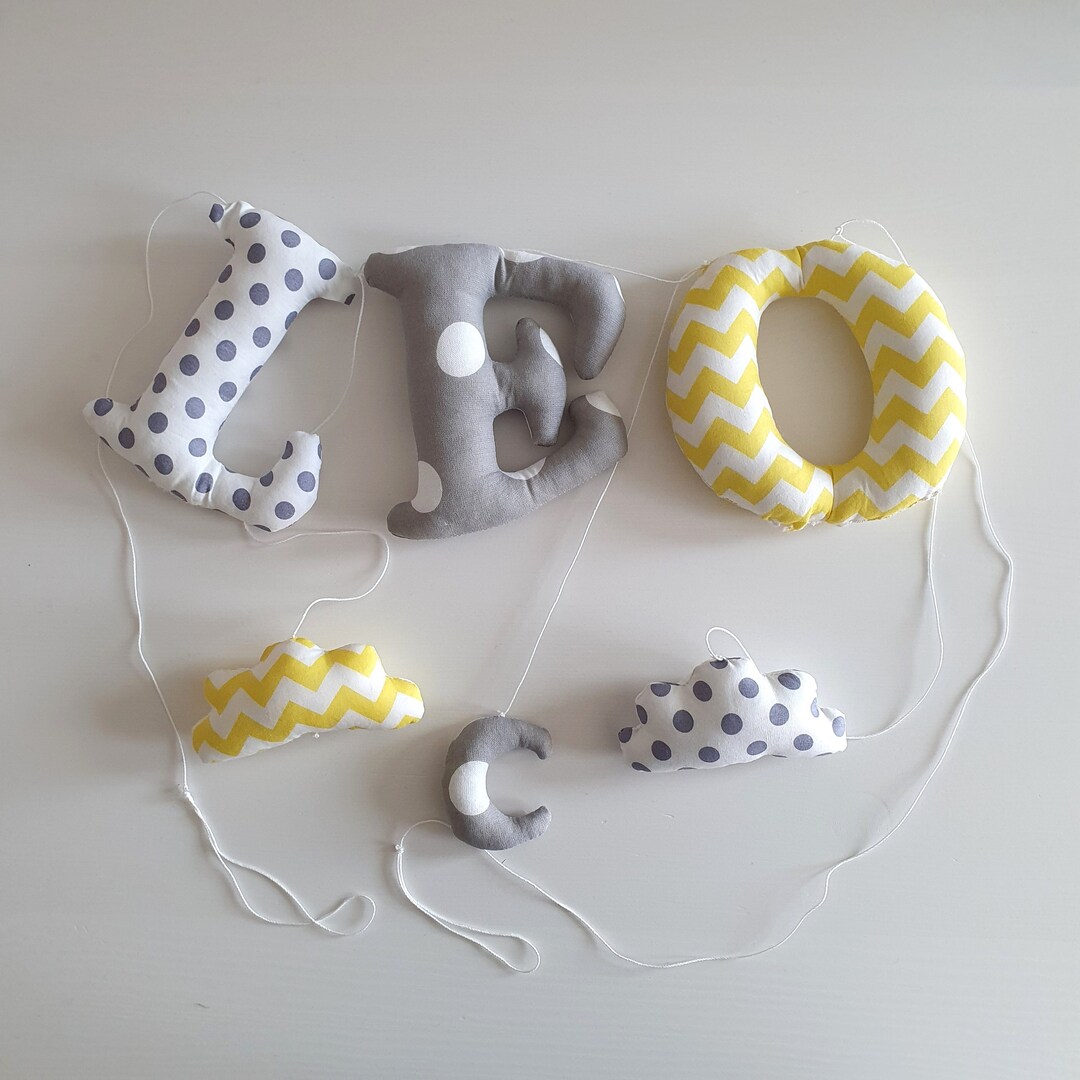 Fabric Name Garland leo for the Children's Room, Name Decoration for