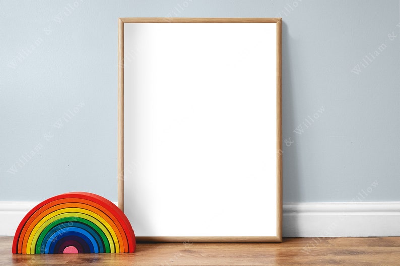 Download Nursery Frame Artwork mockup RAINBOW A4/A3 Poster EDITABLE ...