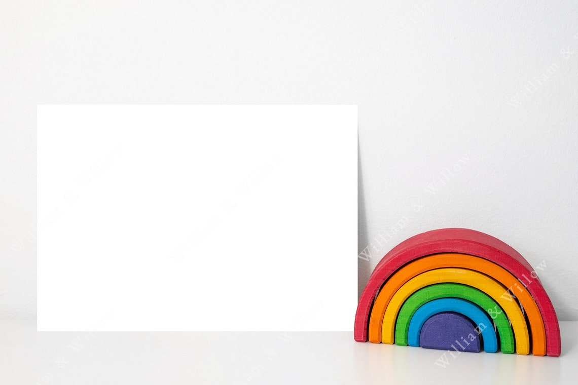 Download Landscape RAINBOW mockup poster A3 / A4 EDITABLE ...