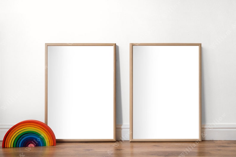 Download Nursery Frame Artwork mockup TWO A4/A3 Poster EDITABLE | Etsy
