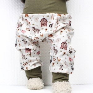Farm Life Baby Baggy Pants – Organic Cotton Jersey Pumphose (Newborn–5 Y), Unisex