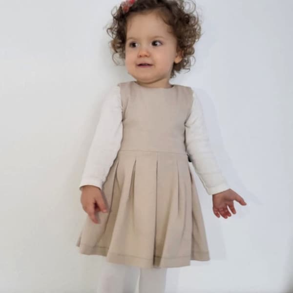 Organic Cotton Girls Summer Dress | Baby Christening & Everyday Wear | Sizes 3M-5Y | Handmade with Love by Anna Karinna Kids