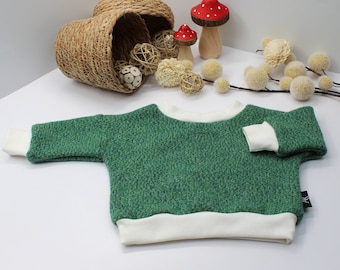 Super Weicher Merino Wolle Baby Pullover - Grüner Bio Merino Kinder Pullover, Kleinkind Sweatshirts - Nachhaltige Kleidung Geschenke für Babys / Kinder