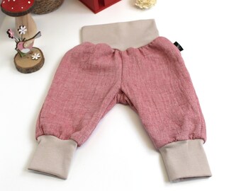 Pump pants for kids, Pink cotton baby pants, Pumphose baumwolle baby, Newborn summer pants, Baby girl, boy harem pants 56 - 104