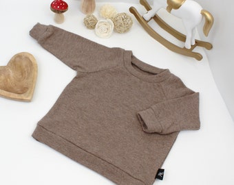 Suéter de lana merino para niños, suéter de lana merino orgánica, suéter beige Merino Wool Kids, sudadera natural para niño y niña unisex