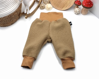 Anna Karinna Kids Sand Wolle Baggyhose, Bio Kinderhose Wolle, Wolle Pumphose Kinder, Wolle Babyhose, Baby Schlauch warm, Walkhose